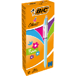 BIC 982870 stylo à bille Vert, Rose, Violet, Turquoise Stylo à bille multifonctions 12 pièce(s)