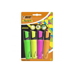 Pochette BIC De 4 Surligneurs Highlighter Flat