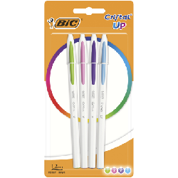 BIC 949870 stylo à bille Bleu, Vert, Rose, Violet 4 pièce(s)