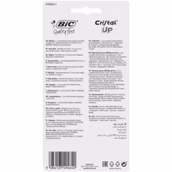 BIC Cristal Up x4 Multicolore Stylo à bille rétractable avec clip 4 pièce(s)