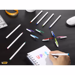 BIC Cristal Up x4 Multicolore Stylo à bille rétractable avec clip 4 pièce(s)