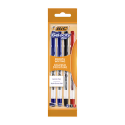 Pochette De 4 Stylos Gel Ocity Bic - Largeur de ligne: 0 pointe, 5 mm - Stylo gel fin disponible en 4 couleurs - Écriture dou ...