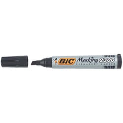 BIC Marking 2300 marqueur indélébile Pointe biseautée Noir 12 pièce(s)