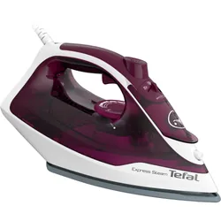 Tefal Express Steam FV2835E0 fer à repasser Fer à repasser à sec ou à vapeur Semelle en cérilium 2400 W Violet, Blanc