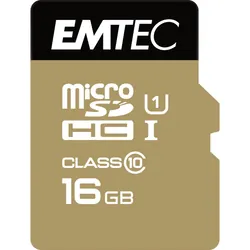 Emtec microSDHC 16 GB Class10 Gold+ mémoire flash