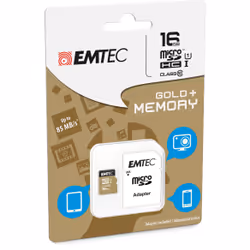 Emtec microSDHC 16 GB Class10 Gold+ mémoire flash - Vue supplémentaire 2