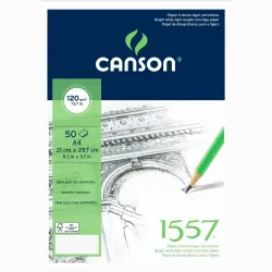 CANSON Cahier d'esquisses 1557 A4 204127408 50 flls., 120g