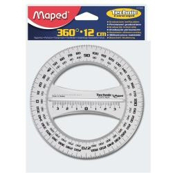 Rapporteur circulaire Maped 120mm polystyrol transparent