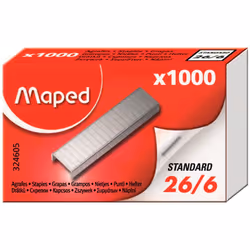 Maped M324605, Pack d'agrafes, 26/6, 6 mm, 1000 agrafes, Acier, 1000 pièce(s)