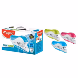 Agrafeuse Maped Ercologic Pocket N°10 - Profondeur d'agrafage : 37 mm - Capacité d'agrafage: 15 feuilles avec N°10 - Matière  ...