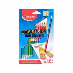 Maped Crayons Bicolores Color'Peps X18 Bte Carton