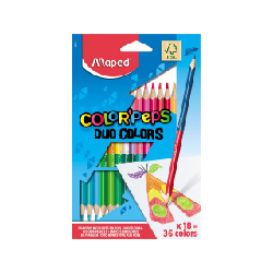 Maped Crayons Bicolores Color'Peps X18 Bte Carton