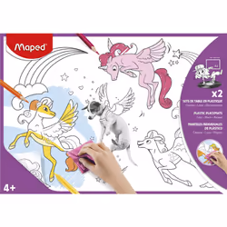 Maped Set Table Plastique A Colorier X2 Couleur Assortie Pochette - Vue supplémentaire 2