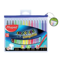 Trousse De 15 Feutres MAPED COLOR'PEPS long Life - (845015)