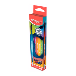 Crayon Graphite MAPED Woodfree HB Embout Gomme-(852001)