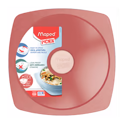 Maped 870202, Boîte, Rectangulaire, 0,9 L, Rouge, Polypropylène (PP), Tritan, 1 pièce(s)