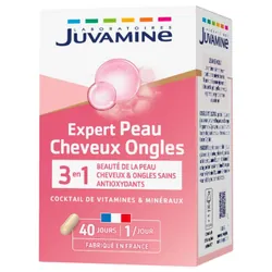Juvamine Peau Cheveux Ongles 40 Gélules