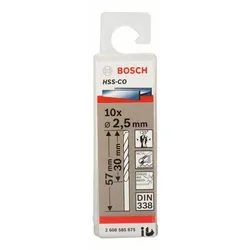 Bosch Forets à métaux rectifiés HSS-Co, DIN 338