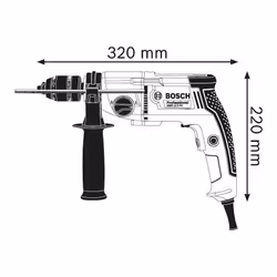 Bosch GBM 13-2 RE Professional 3000 tr/min Sans clé 2,4 kg Noir, Bleu, Acier inoxydable - Vue supplémentaire 5