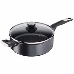 Tefal Ultimate G2553302, Rond, Sauteuse, Noir, Titane, Verre, Vitrocéramique, Gaz, Halogène, Induction, Plaque étanche