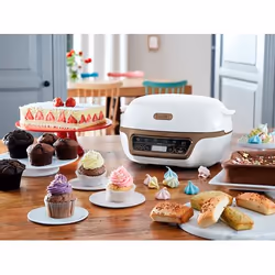 Tefal Cake Factory + Machine à fabriquer des cupcakes 1100 W Or, Blanc - Vue supplémentaire 4