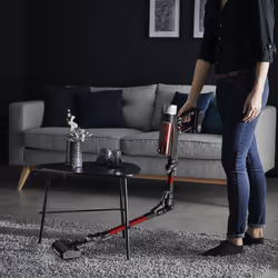 Rowenta RH2079 Aspirateur-balai 2 en 1 Batterie Sec Sans sac 0,4 L 250 W Noir, Rouge