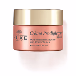 Prenez soin de votre peau pendant votre sommeil avec le baume huile régénérant Nuxe Crème Prodigieuse Boost. Ce soin nouvelle génération au complexe antioxydant renouvelle activement la peau pendant la nuit tout en la préparant à la journée qui l’attend et en l’aidant à maintenir son équilibre naturel.