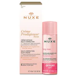 Nuxe Crème Prodigieuse Boost Crème Soyeuse Multi-Correction 40 ml + Very Rose Eau Micellaire Apaisante 3en1 40 ml Offerte