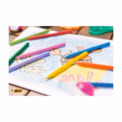 BIC KIDS Plastidecor Noir, Bleu, Marron, Or, Vert, Bleu clair, Vert clair, Orange, Rose, Rouge, Violet, Jaune 12 pièce(s)
