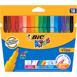BIC 888681, Couleurs assorties, Couleurs assorties, 18 couleurs, Pointe fine, Rond, Couleurs assorties