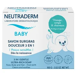 Neutraderm Baby Savon Surgras Douceur 3en1 100 g