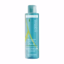 A-DERMA Phys-AC Eau Micellaire Purifiante 200 ml est concentrée en actifs d'origine végétale, elle nettoie et élimine les imp ...