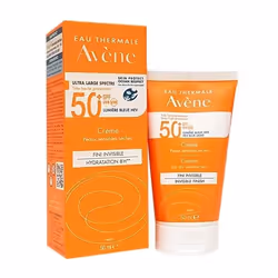Avène Solaire Crème SPF50+ 50 ml est une très haute protection idéale pour les peaux sensibles et hypersensibles au soleil, l ...