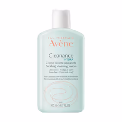 Avène Cleanance Hydra Crème Lavante Apaisante 200 ml est une crème lavante apaisante qui nettoie l'épiderme en respectant la ...