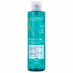 Gel Moussant Nettoyant Purifiant Bio 200ml Biology AC Peaux Grasses à Tendance Acnéique A-Derma