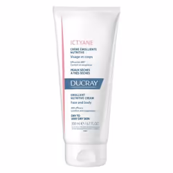 Ducray Ictyane Crème Émolliente Nutritive Visage et Corps 200 ml est un soin à la formule délicatement parfumée qui protège d ...