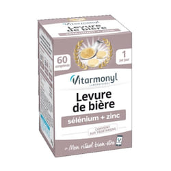 Levure de bière + sélénium + zinc 60 comprimés