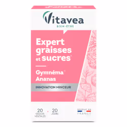 Expert graisses et sucres VITAVEA Bien-être est un complément alimentaire qui contient des actifs reconnus et plébiscités pou ...