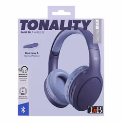 T'nB TONALITY Écouteurs Avec fil &sans fil Arceau USB Type-C Bluetooth Gris, Marine - Vue supplémentaire 6
