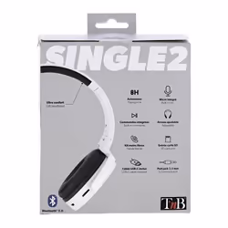 T'nB SINGLE 2 Casque Avec fil &sans fil Arceau Appels/Musique Bluetooth Gris - Vue supplémentaire 7