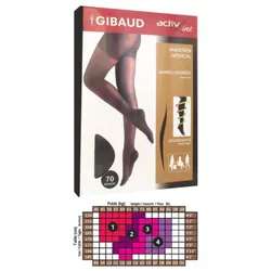 Gibaud ActivLine Collant de Maintien 70 Deniers Noir