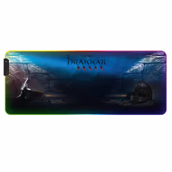 Konix Drakkar Prime Hetland XL, Multicolore, Image, Microfibre, Alimenté par port USB, Base antidérapante, Tapis de souris de ...