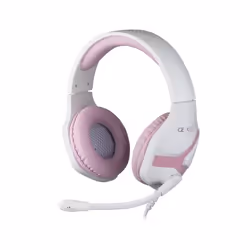 Konix Geek Girl Crystal, Avec fil, Jouer, 20 - 20000 Hz, Casque, Rose, Blanc