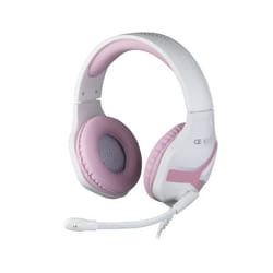 Konix Geek Girl Crystal Casque Avec fil Arceau Jouer Rose, Blanc