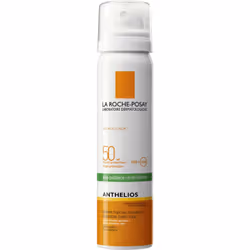 Le spray rafraîchissant anti-brillance pour visage La Roche-Posay Anthelios avec SPF 50 protège efficacement la peau contre l ...