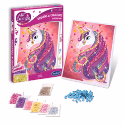 SentoSphère Art & Créations Sequins & Colours - Licorne, 8 an(s), Multicolore, 10 pièce(s)