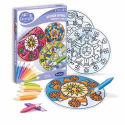 SentoSphère Art & Créations Stickers Vitrail Mandalas, 4 an(s), Multicolore, 12 pièce(s)