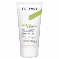 Noreva Exfoliac Acnomega 100 30 ml est le 1er soin kérato-actif des peaux à imperfections débutantes. Grâce à son complexe, i ...