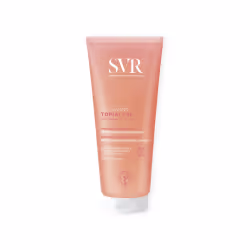 Gel lavant Topialyse des Laboratoires SVR, gel douche anti-dessèchement sans savon qui nettoie en douceur et protège de la tê ...