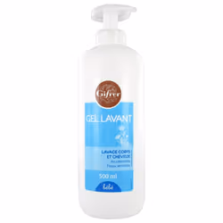 Gifrer Gel Lavant 2 en 1 500 ml à l'extrait de calendula, est idéal pour l'hygiène corporelle et capillaire de bébé au quotid ...